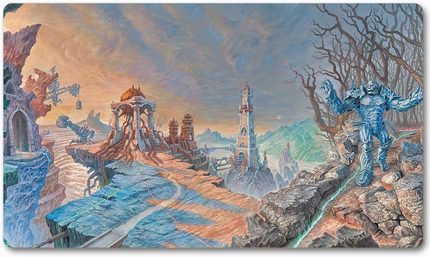 Karn Urza Panorama - Board Game MTG Playmat 24x14 Inch Mousepad Play Mat for TCG CCG Office Dsek Mats
