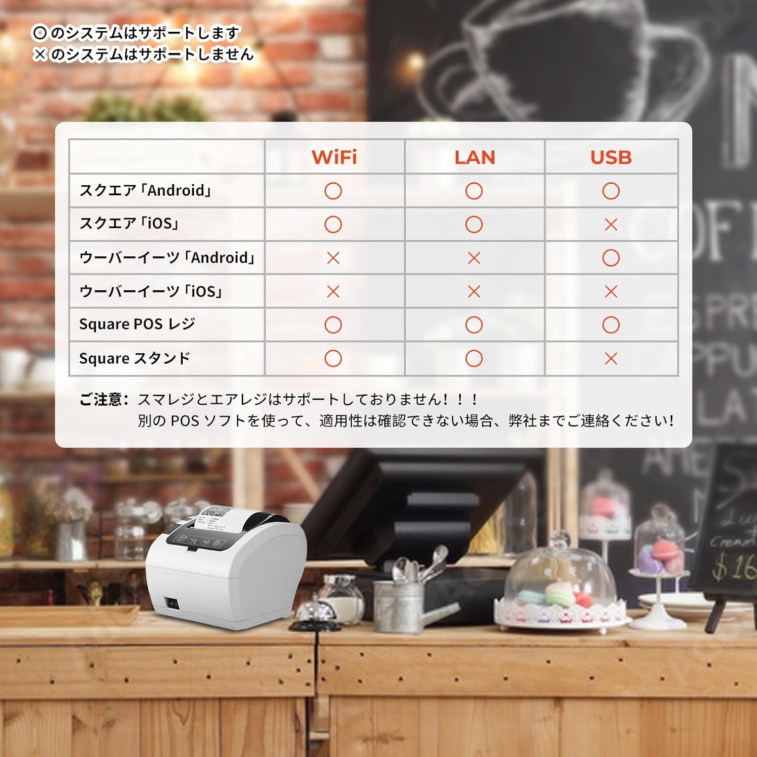 Compatibility chart for MUNBYN ITPP047plus printer with various POS systems