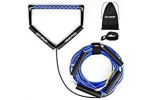 75FT No Stretch Dyneema Wakeboard Rope and Handle for Wakeboarders