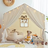 Sherilyn Princess Castle Kids Play Tent with Padded Mat - Large Indoor Outdoor Playhouse for Toddlers Boys Girls Birthday Gift