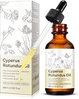 Cyperus Rotundus Oil, Cyperus Rotundus Oil for Hair Removal, Natural for Reducing Body Hair Growth, Smooth Skin & Hair Removal, Moisturizing & Soothing, Suitable for All Skin Types (1Pc*60ML)