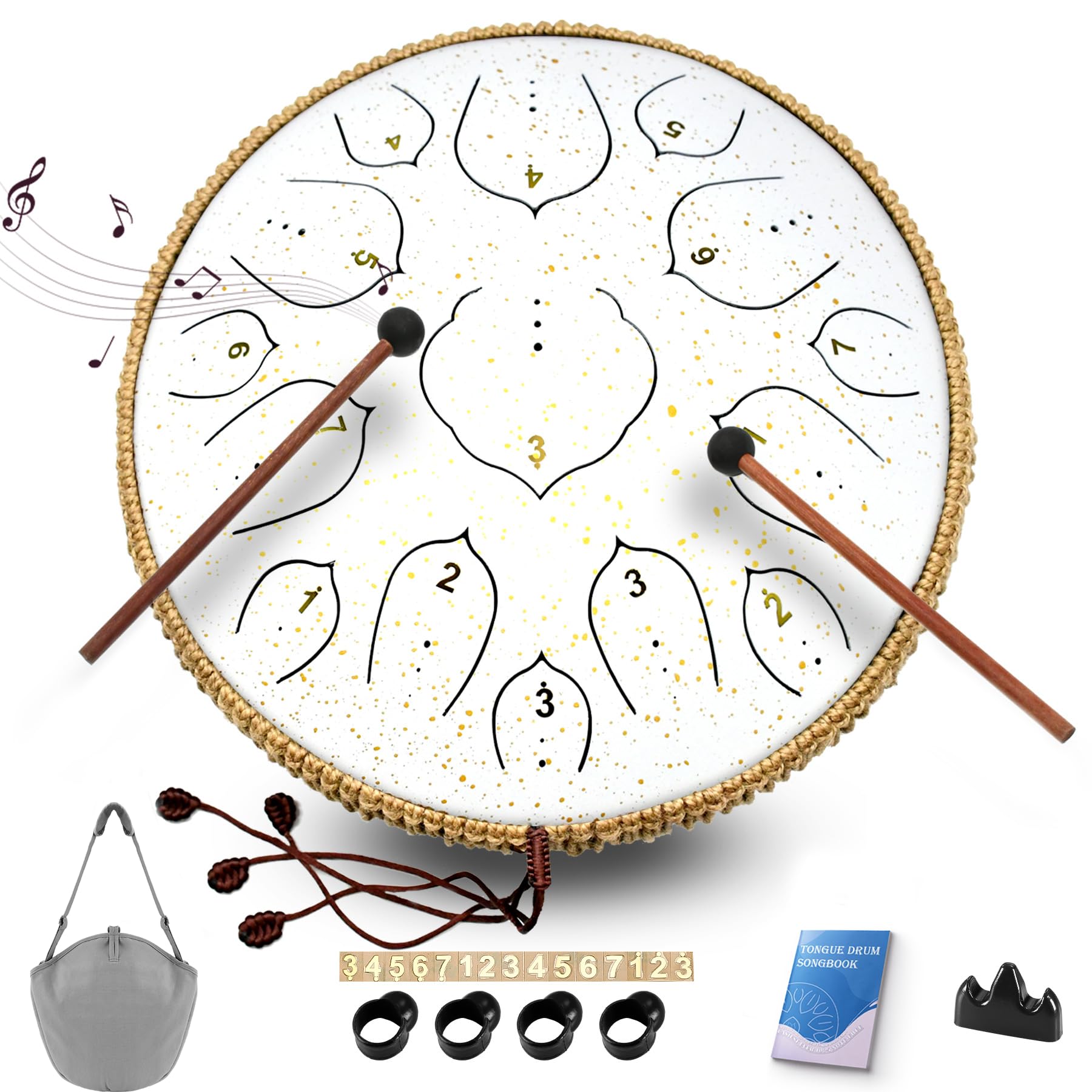 Amazon.com: Steel Tongue Drum - 14 Inch Tongue Drum Instrument