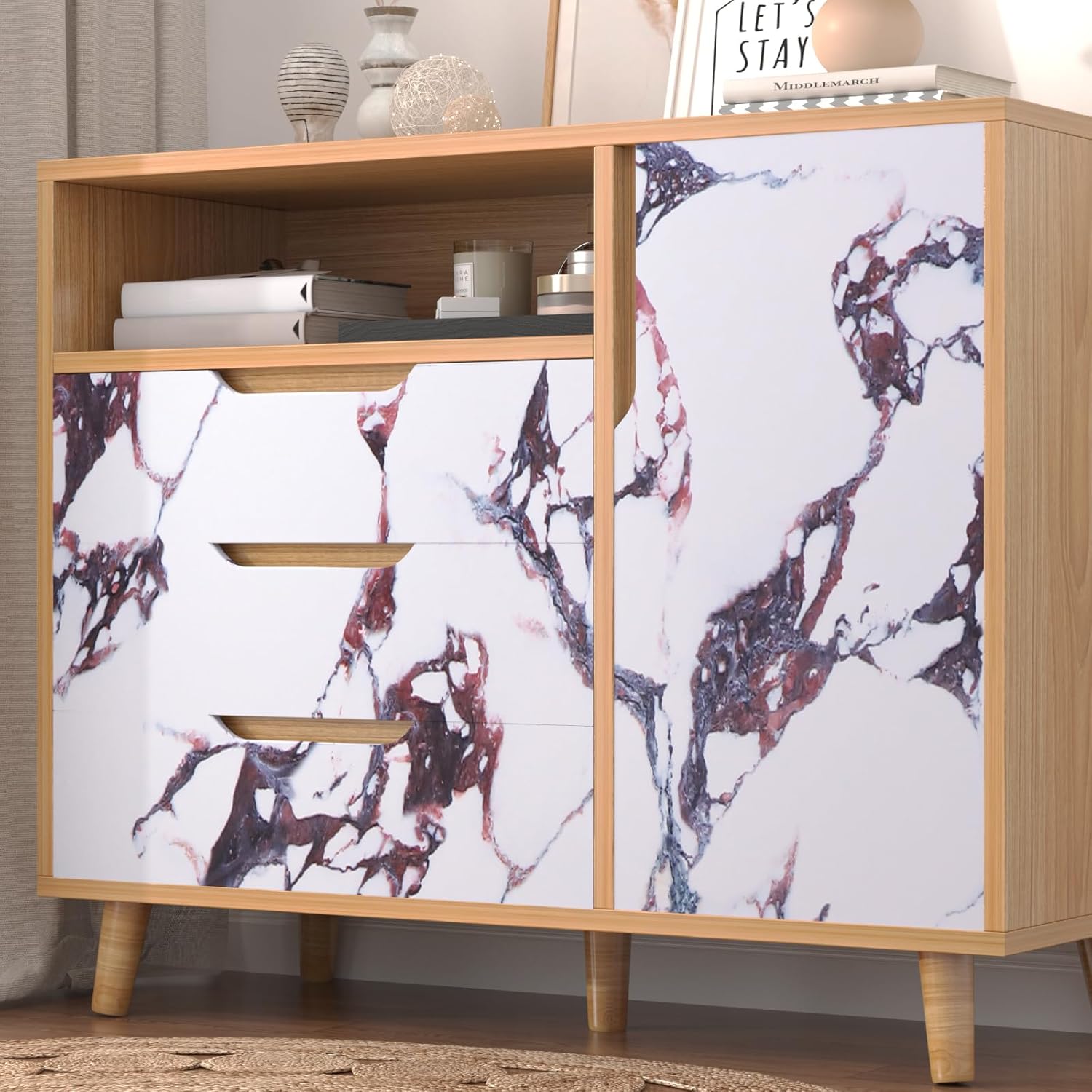 VaryPaper Matte White Marble Contact Paper for Countertops Waterproof Marble Peel and Stick Wallpaper Kitchen Counter Vinyl Wrap Removable Self Adhesive Marble Wall Paper for Bathroom 15.7''x78.7''
