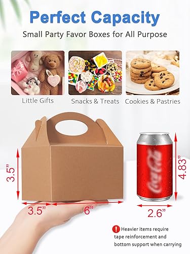 Miniatura 3 de 12 cajas pequeñas de regalo de fiesta, bolsas de regalo de galletas de caramelo de 6 pulgadas, caja a dos aguas para fiesta de cumpleaños de niños,