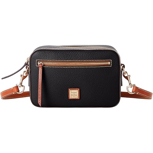 Dooney & Bourke Women's Camera Zip Crossbody in Pebble Grain Leather, Small Handbag with Adjustable Shoulder Strap