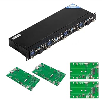 UCTRONICS Raspberry Pi Rack Pro, 2 M.2 NVMe SSD Base for Pi5, 2 x SATA Shields for Pi4, with 4pcs Safe Shutdown and 0.96" Color LCD