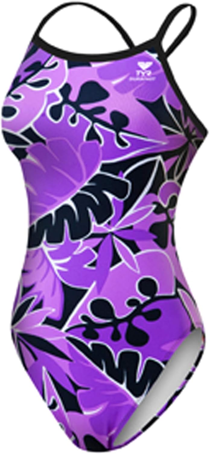 TYR Sport Girls' Kodiak Floaral Diamondback Swim Suit