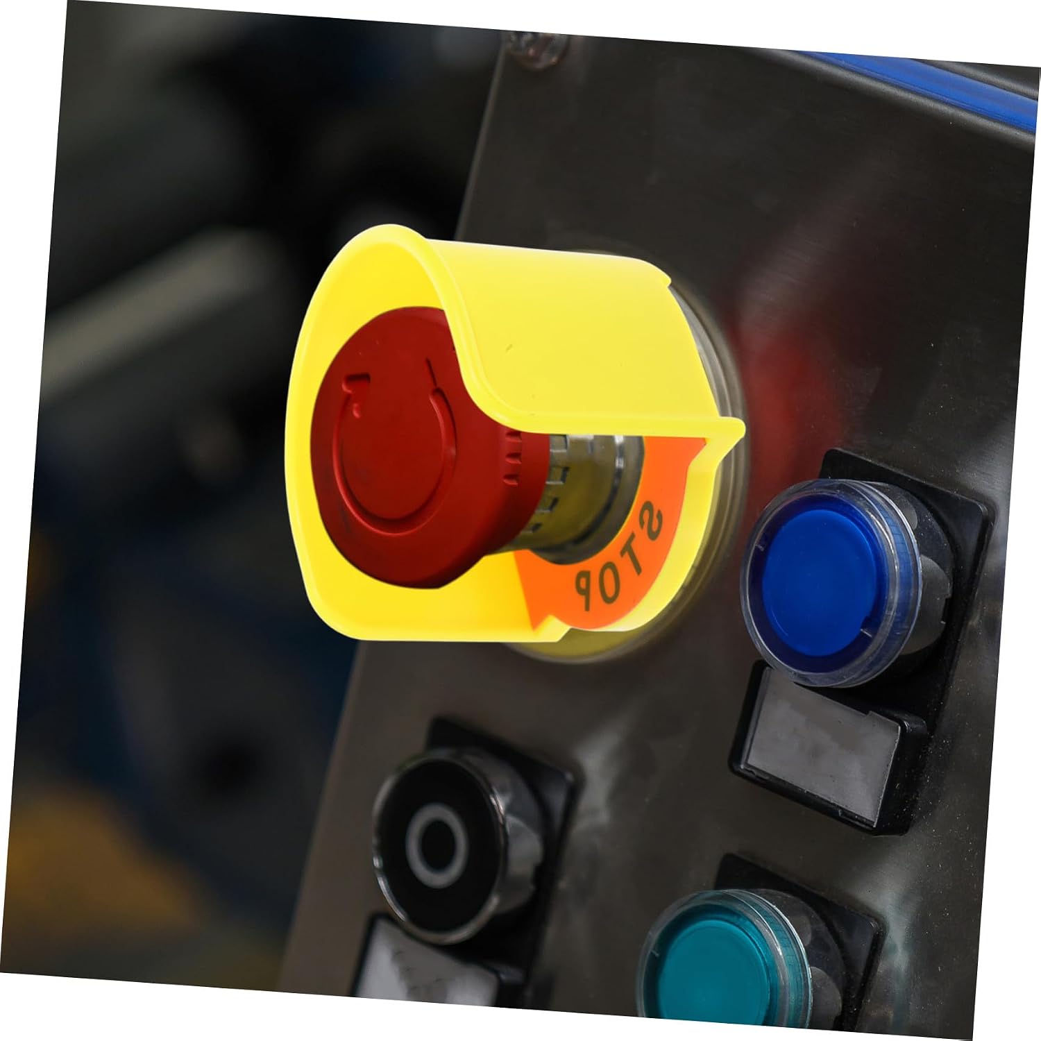 Robust Push Button Switch Cover Emergency Stop Sign for Machinery Safety Easy Install Protective Cover