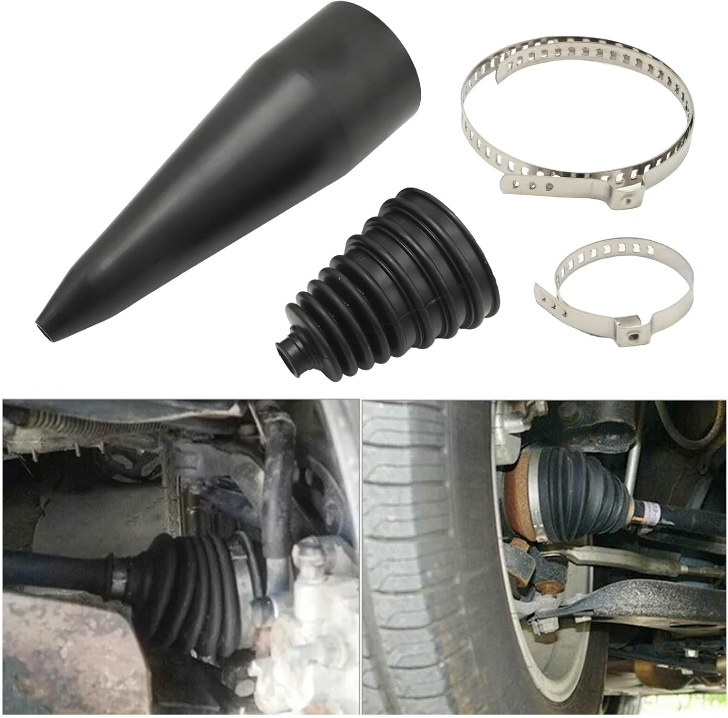 Universal Stretch Drive Shaft CV Boot Installation Mount Cone Tool, Drive Shaft Boot Kit with Cone Tool, Replace for Fitting Universal Stretch CV Boot