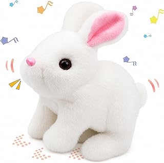 Kidology Electronic Bunny Toy for Kids | Hopping & Jumping Rabbit with Moving Ears, Nose & Tail | Soft Plush Animal Toy fo... Price In India