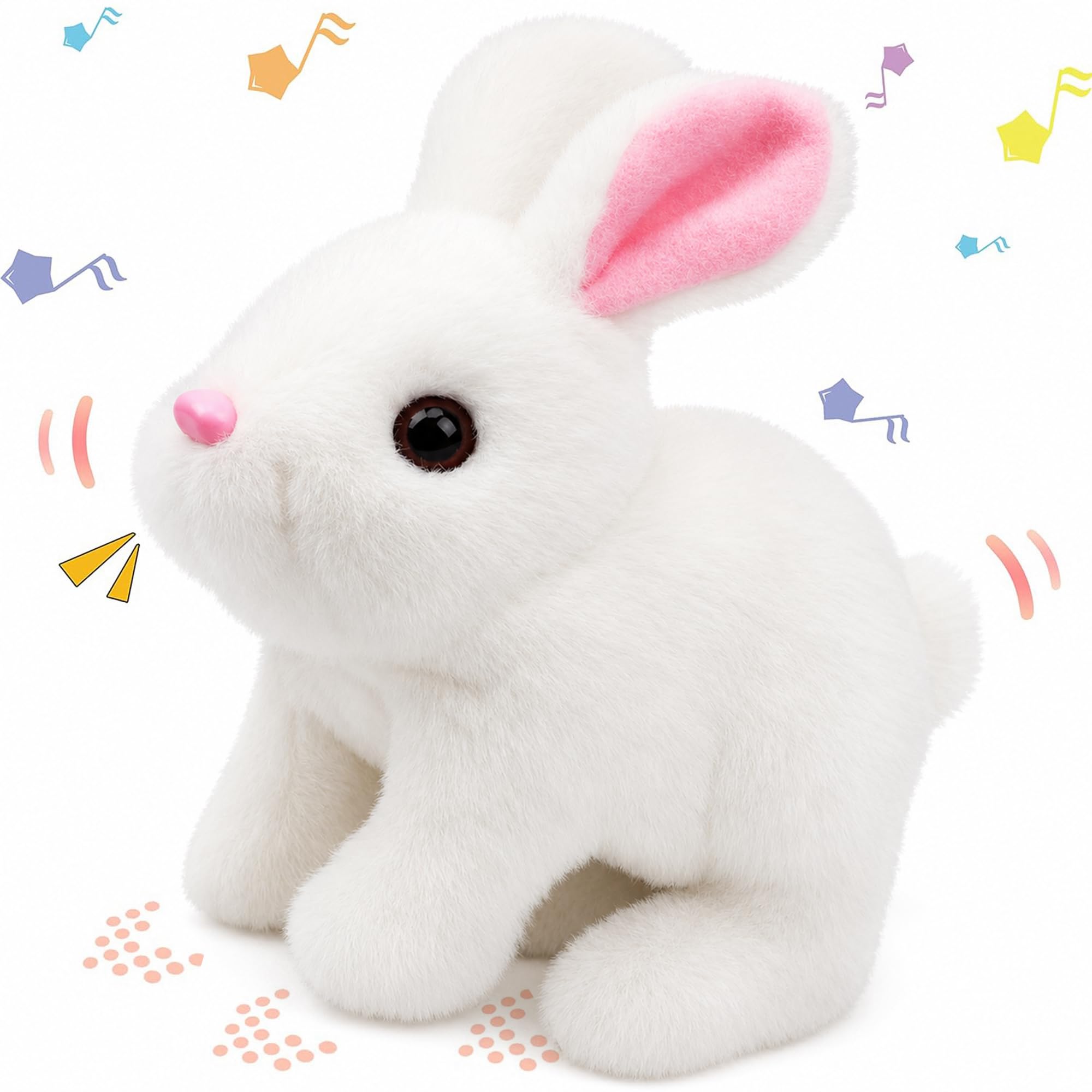Kidology Electronic Bunny Toy for Kids | Hopping & Jumping Rabbit with Moving Ears, Nose & Tail | Soft Plush Animal Toy for 1-5 Year Olds | Interactive Walking Toy | Gift for Boys & Girls-image-43