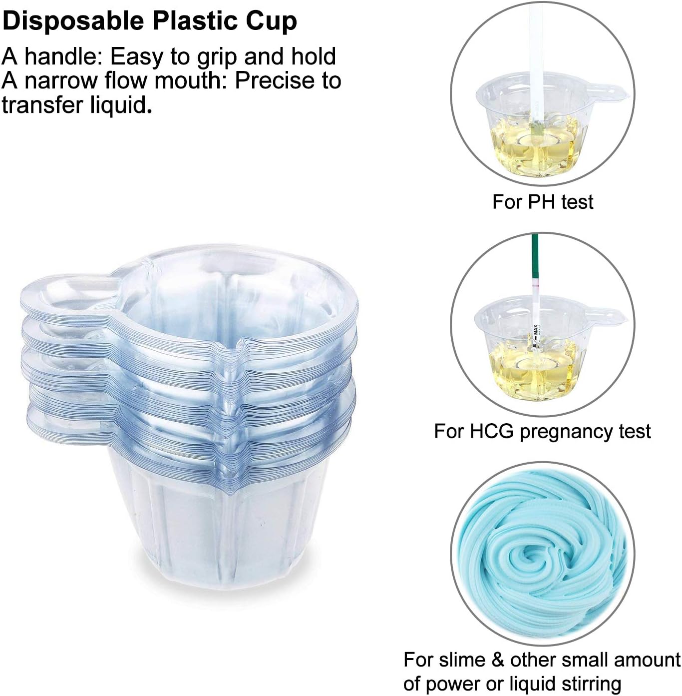 LET'S RESIN Disposable Plastic Resin Mixing Cups and Mixing Sticks kit- including 2pcs 100ml Measuring Cups,20pcs 2oz Graduated Cups,50pcs Disposable Cups with 50Pcs Stir Sticks for Epoxy Resin