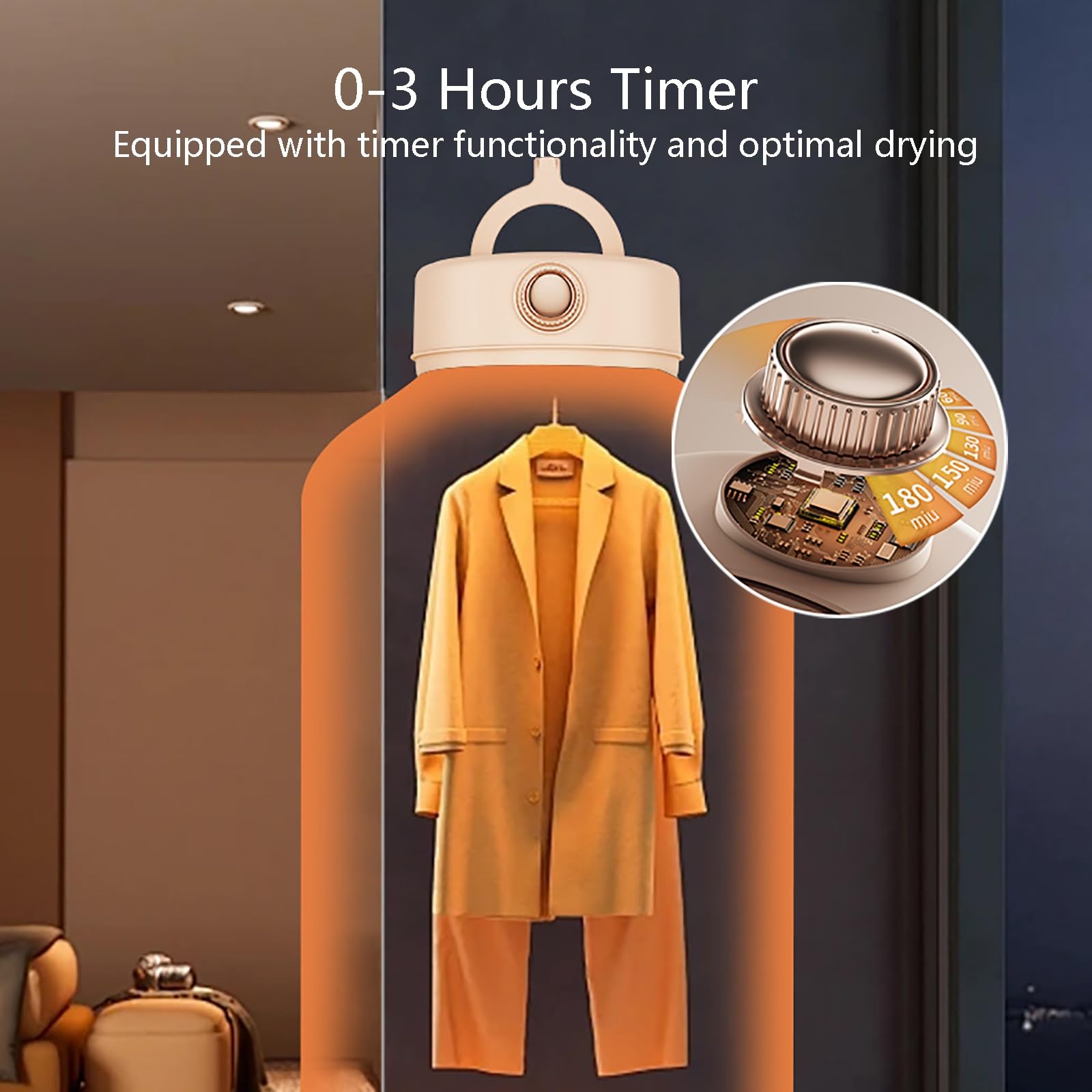 FUSHENGLI Secadora De Ropa Plegable, Mini Secadora De Ropa con Gran Capacidad, para Ropa Interior, Prendas Delicadas, Ropa De Bebé, Secadora De Ropa Eléctrica, Ideal para Viajes, RV