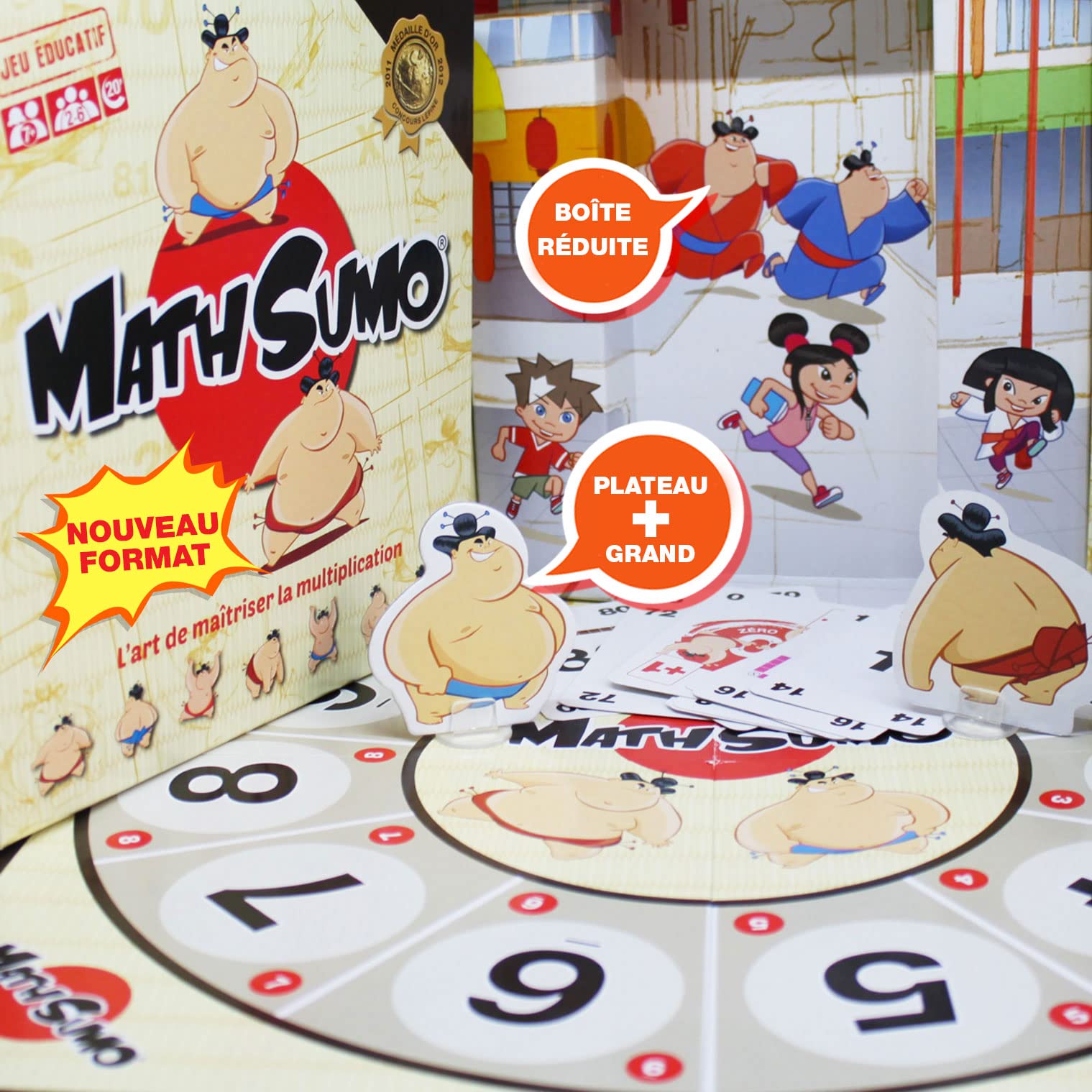 Editions - MathSumo - Jeu de Société Éducatif pour Apprendre Les Tables de Multiplication - Dès 7 Ans (Lot de 2)