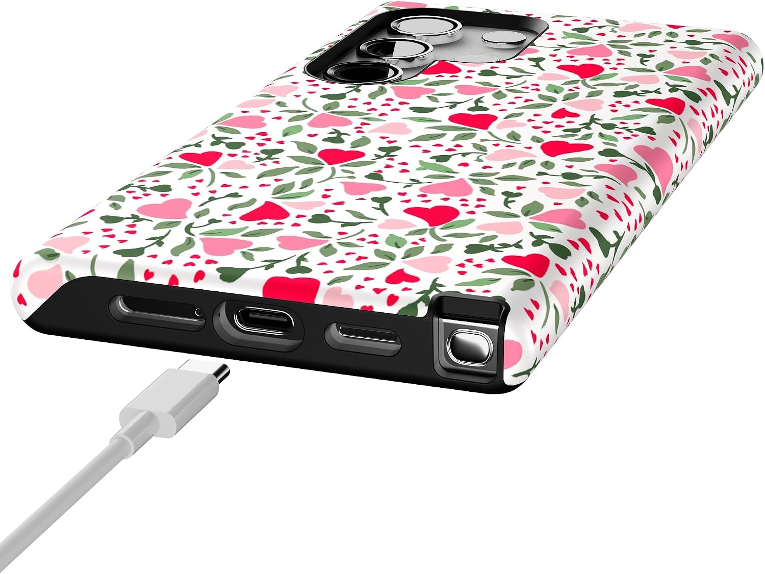 Casely Galaxy S24 Ultra Case | Vines of Love | Floral Heart | Essential Slim Dual-Layer Protective Design
