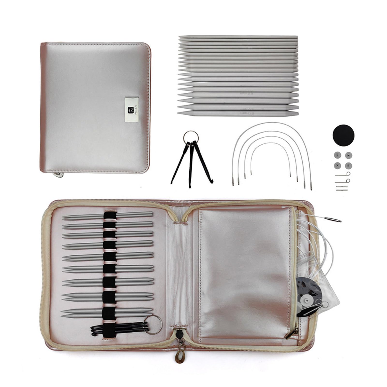 Rundstricknadel Set 3, 0 mm–6, 0 mm mit Etui