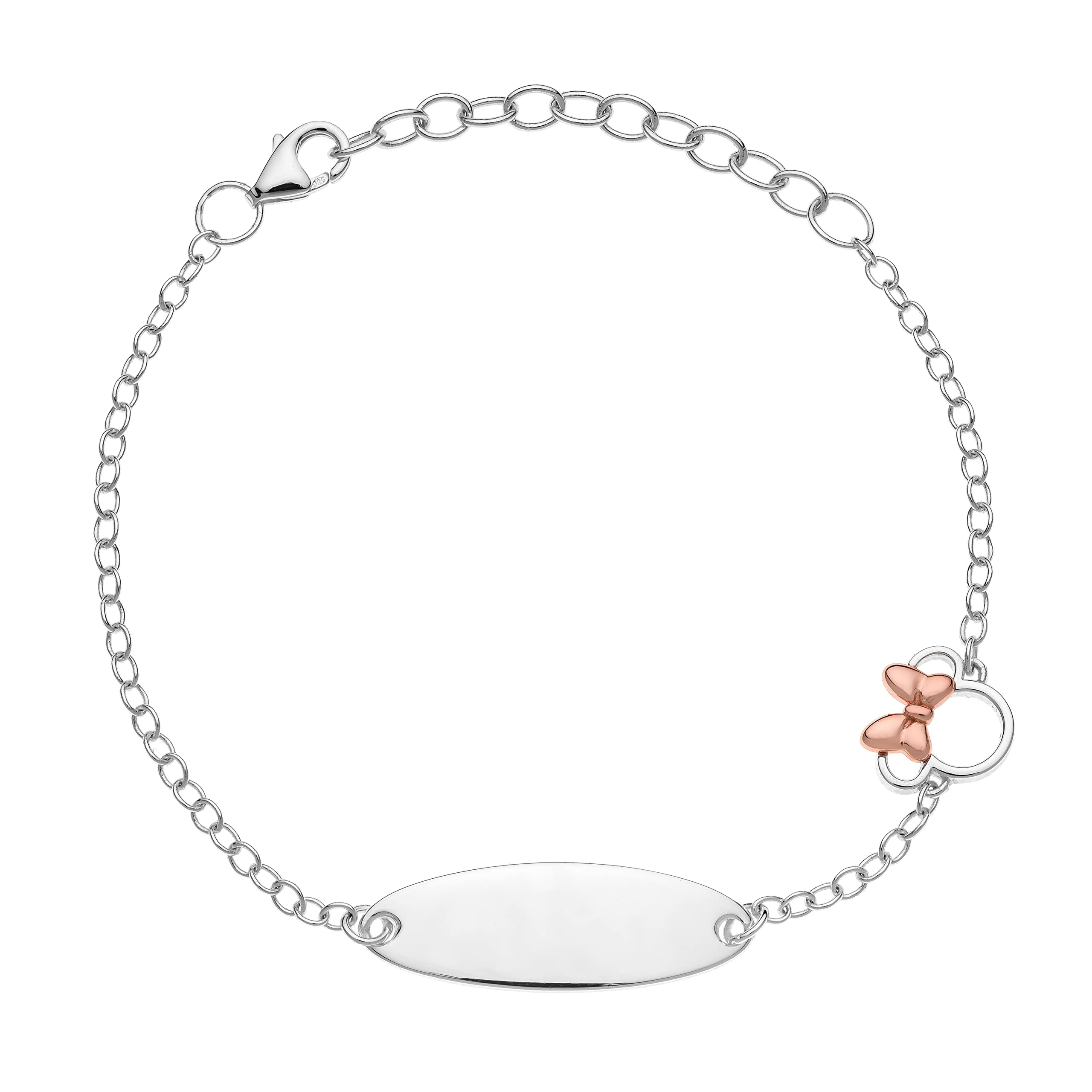 Pulsera Disney de Plata con Figura Central que representa a Minnie y Circonitas, Joyas Disney