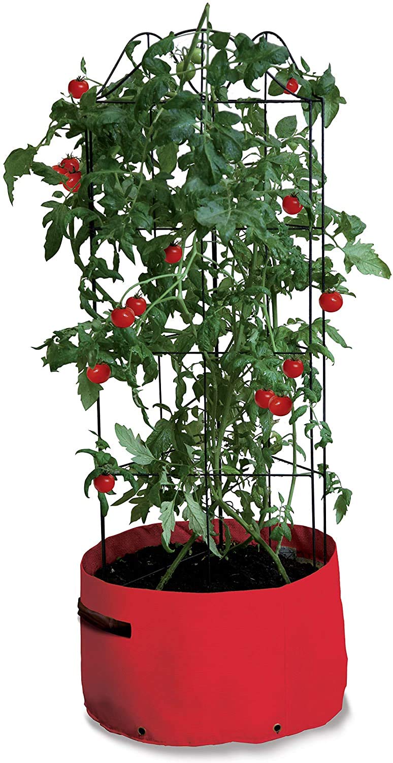 Muddy Hands Large 38 Litre Tomato Planter Outdoor Garden Vegetable Climbing Trellis Support Grow Bag Plant Pot