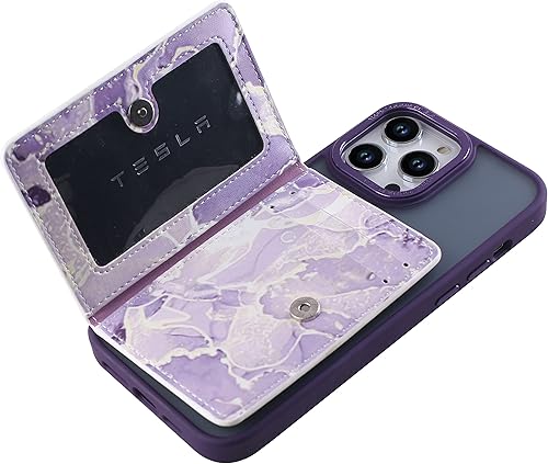 Miniatura 8 de CHEAP SUNDAY CheapSunday - Tarjetero de identificación para la parte posterior del teléfono, billetera de cuero para teléfono con soporte,