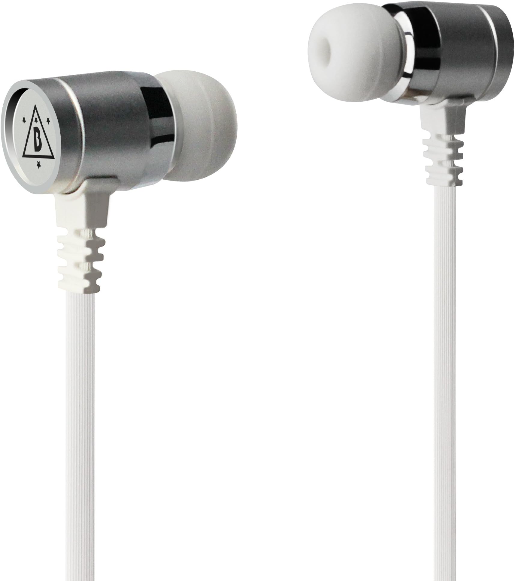 Ninety Plus B.Howard Celebrity Series, Hi-Res Earphone with Build in Microphone - Silver Color, Compitable With All Mobile Device with 3.5mm Plug