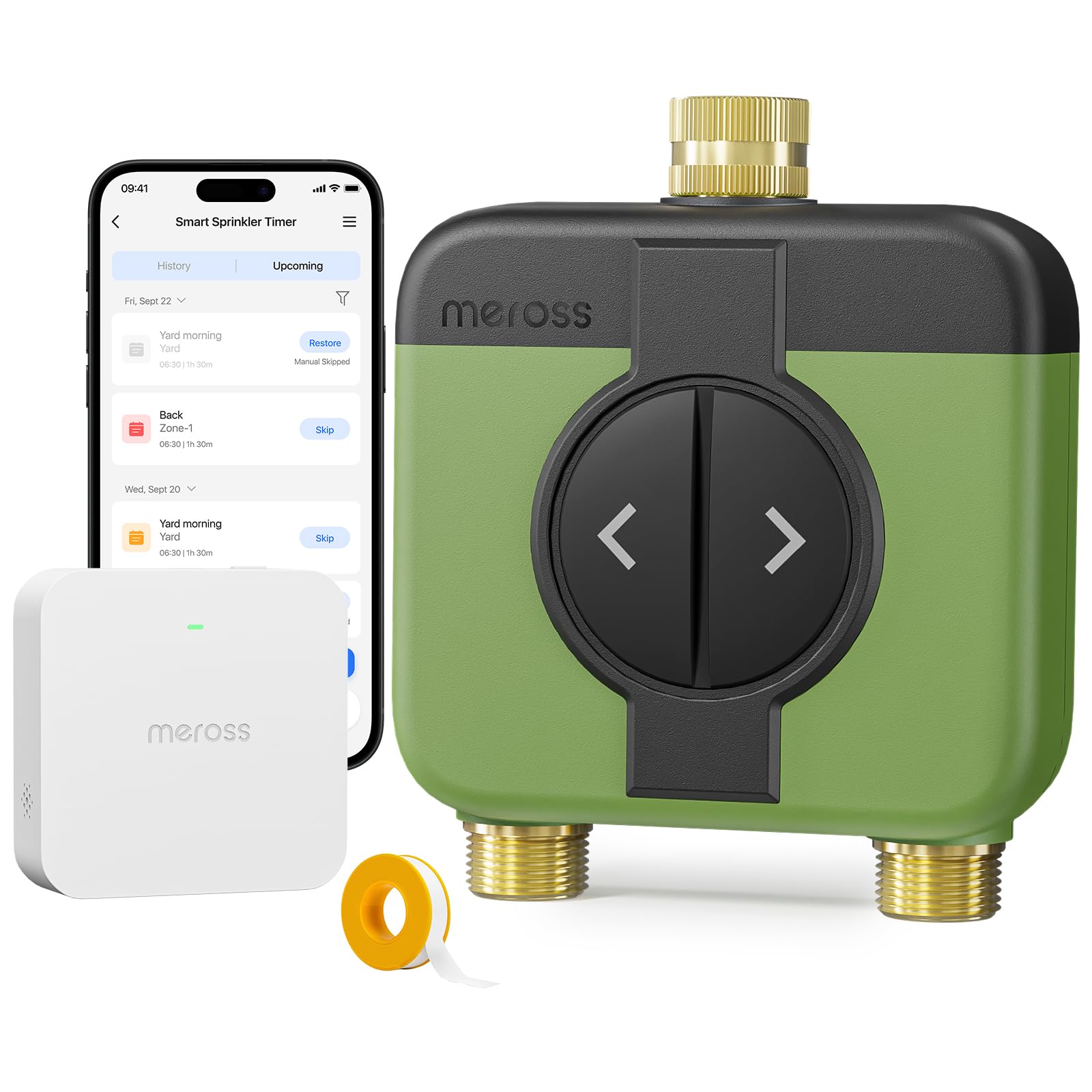 Photo 1 of meross WiFi Water Timer for Garden Hose, Rain Skip, Remote Control, IP65