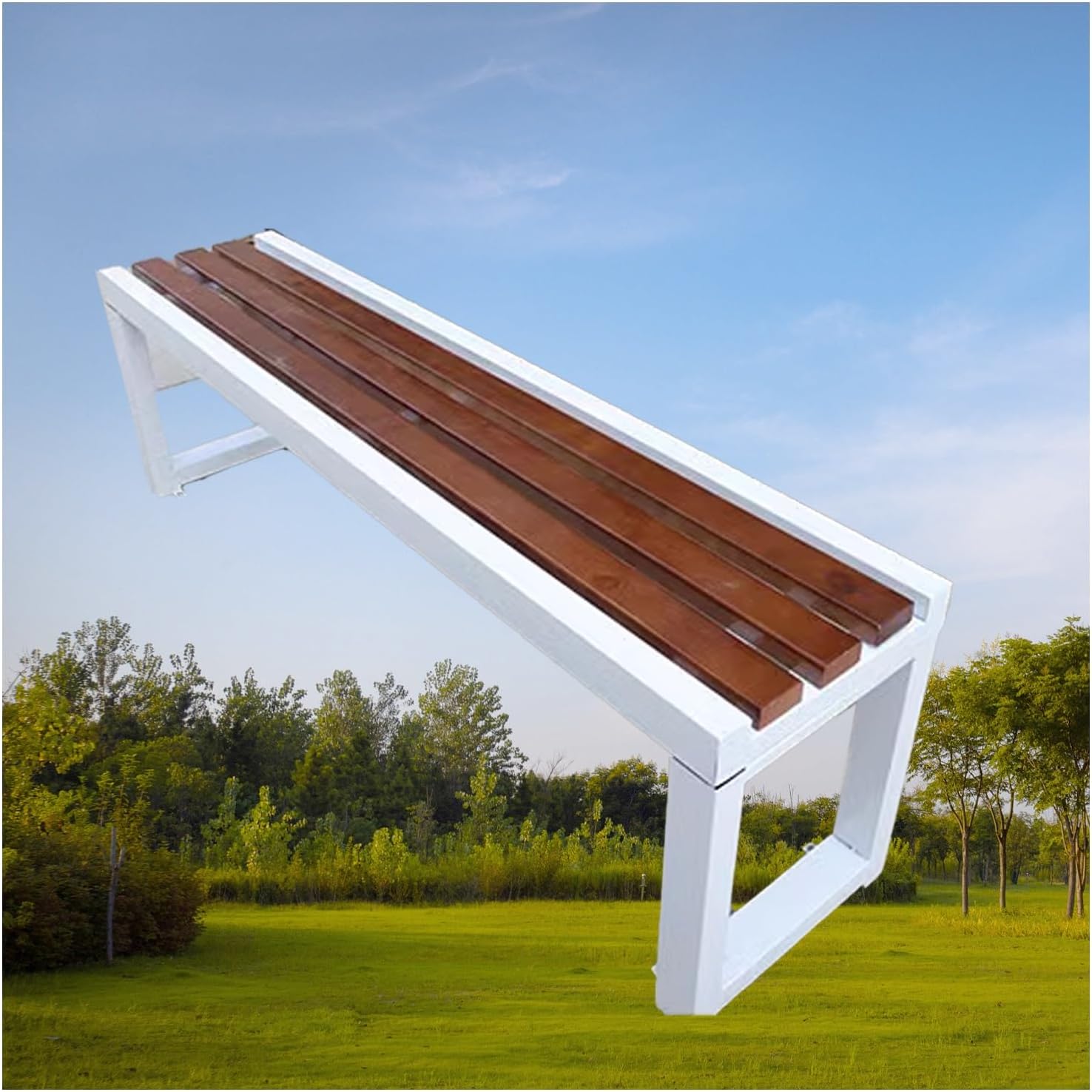 Customizable Outdoor Garden Bench, Durable 400kg Capacity, Perfect for Porch, Park, Courtyard & Exhibition Areas, 8-120CM (47.2IN) Landscape Seating Solution