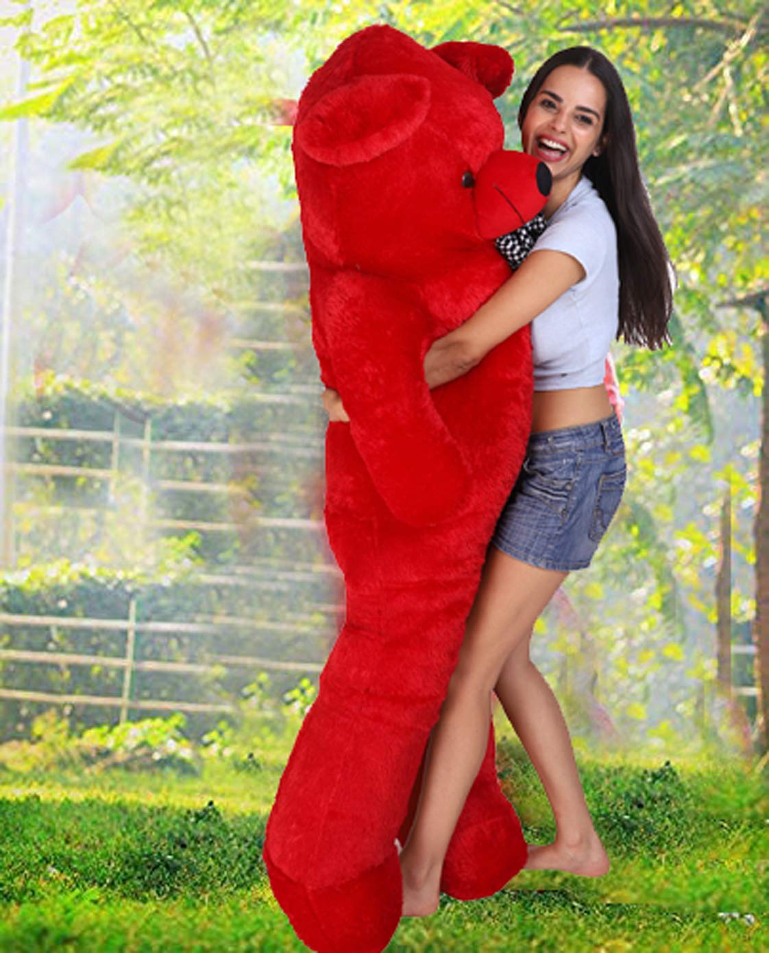 OSJS Teddy Bear with Neck Bow (5 FEET, RED) (B07LDDPFKW) Amazon Price History, Amazon Price Tracker