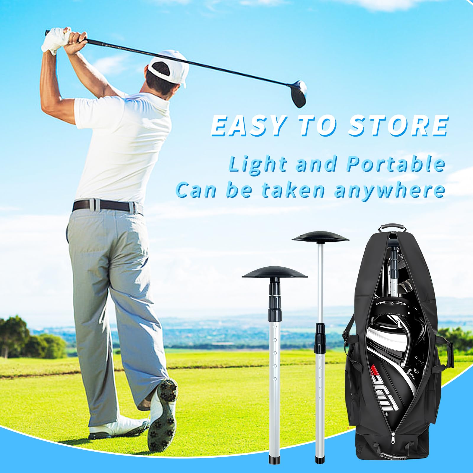 Canne de support pour sac de golf
