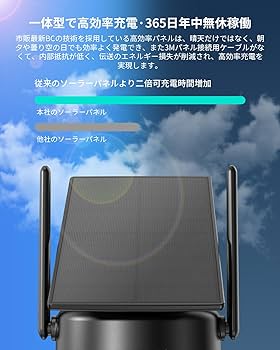 Amazon.co.jp: 「2025真ソーラー一体型・500万高画素」COOAU