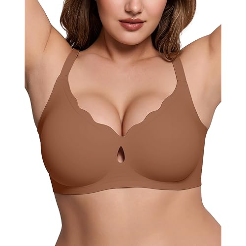 Wireless Bras for Women Wave Push Up No Underwire Bra Seamless Full Coverage Support Bralettes Lift Everyday Bras