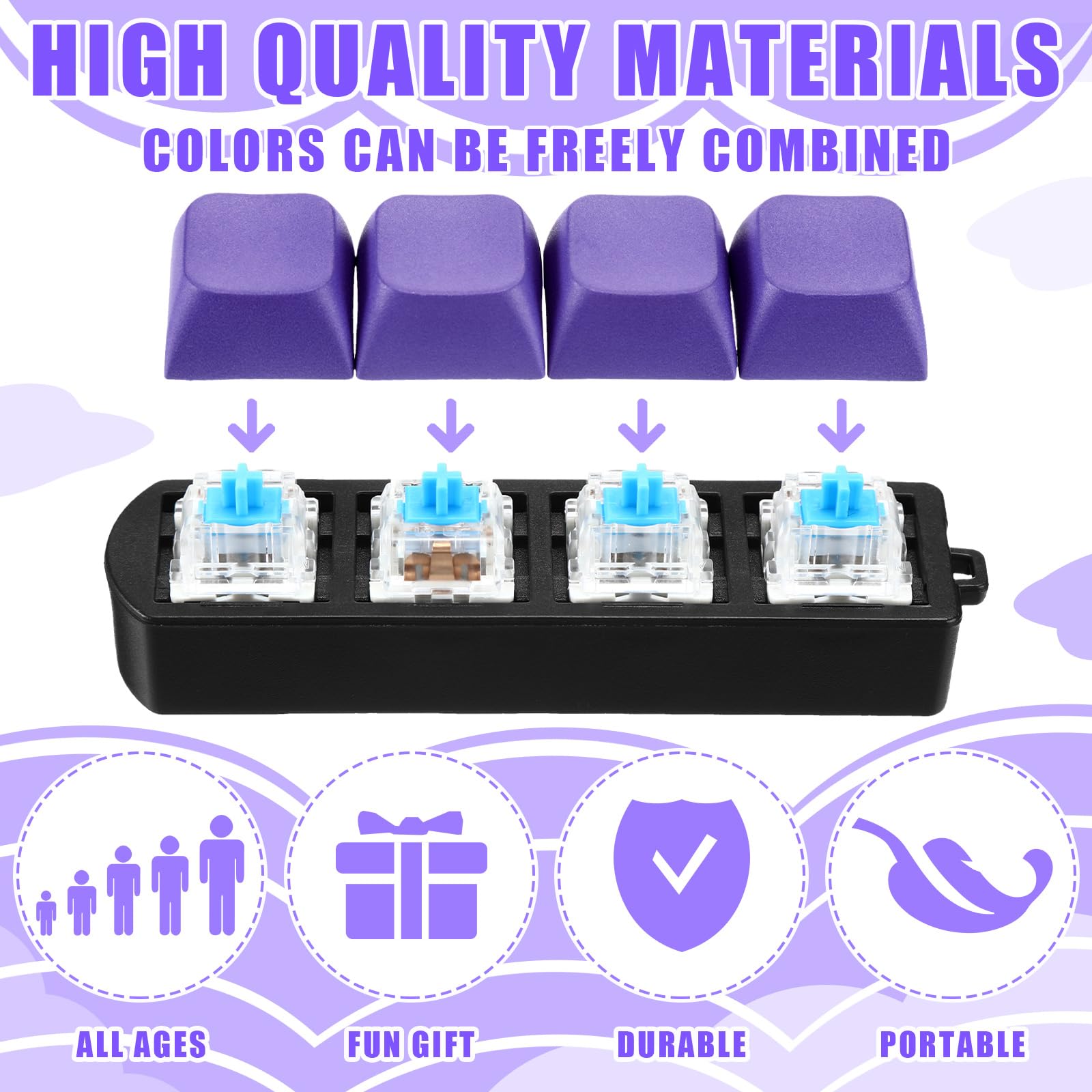 2 Piezas Teclado Fidget Toys – Mini Teclado Antiestrés Con 4 Botones Clicker, Juguete Portátil Para Aliviar Estrés, Ideal Para Oficina, Estudio O Tiempo Libre