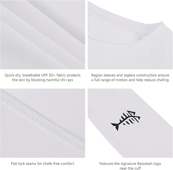 Bassdash T-Shirt de Protection Solaire UV UPF 50+ pour Femme à Manches Longues pour la pêche, la randonnée, la Performance - 4