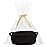 Pro Goleem Small Woven Basket with Gift Bags and Ribbons Durable Baskets for Gifts Empty Small Rope Basket for Storage 12X 8 X 5 Baby Toy Basket with Handles, Black