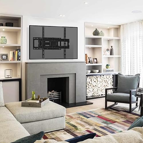 Miniatura 6 de Perlegear Soporte de pared para TV de movimiento completo para televisores LED, LCD, OLED curvados planos de 26 a 65 pulgadas, soporte de TV con