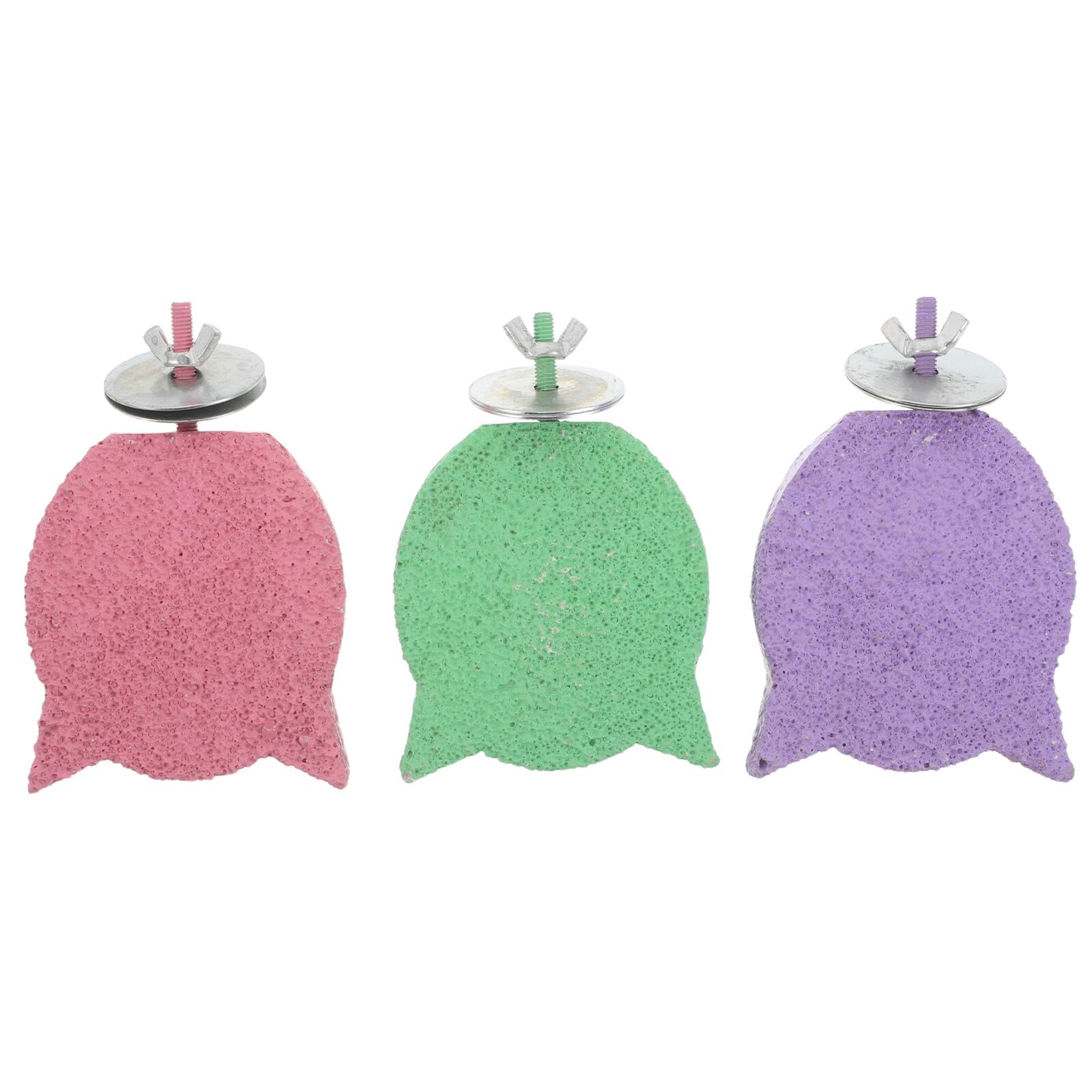3 Pièces Perchoir Plat Soin du Bec en Résine et Métal, pour Perroquet
