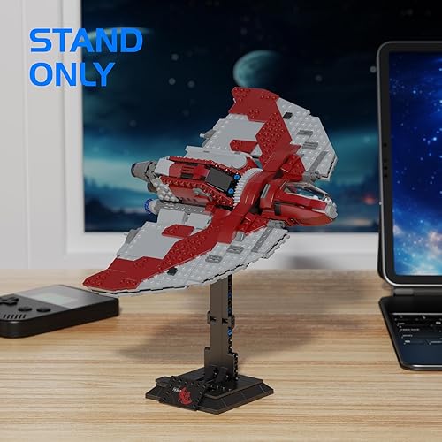 Miniatura 6 de Pantalla para Lego T-6 Shuttle 75362, Show Starship Building Toy para fanáticos, puede fijar 4 figuras, modelo de soporte de exhibición 75362, el