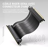 EZDIY-FAB Vertical GPU Mount with High-Speed PCIE 4.0 Riser Cable, ARGB Module, 115mm/4.52in Flexible Extension, 90 Degree Connector, Only Compatible to Full-Opened PCIe Slots-Black - 4