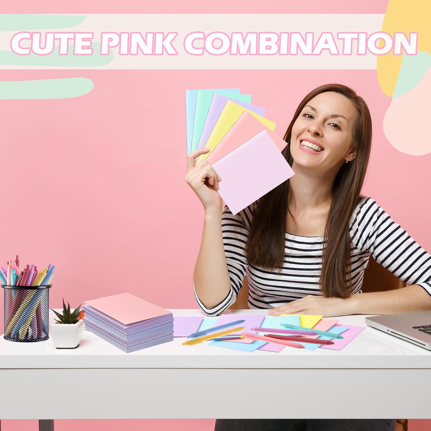 60 Pcs School Pocket Journal Notebook Bulk with Ballpoint Pens Set 3 x 5 Inch Small Mini Cute Notepads Colorful Ruled Lined for Women Writing Office Classroom Study Gift Supplies - Image 4