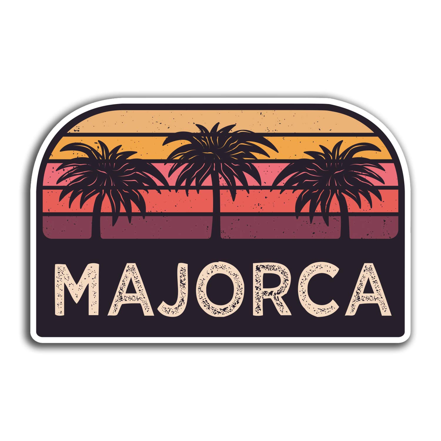 2 x 10cm Majorca Sunset Vinyl Stickers - Travel Sticker Laptop Luggage #23715 (10cm Wide)