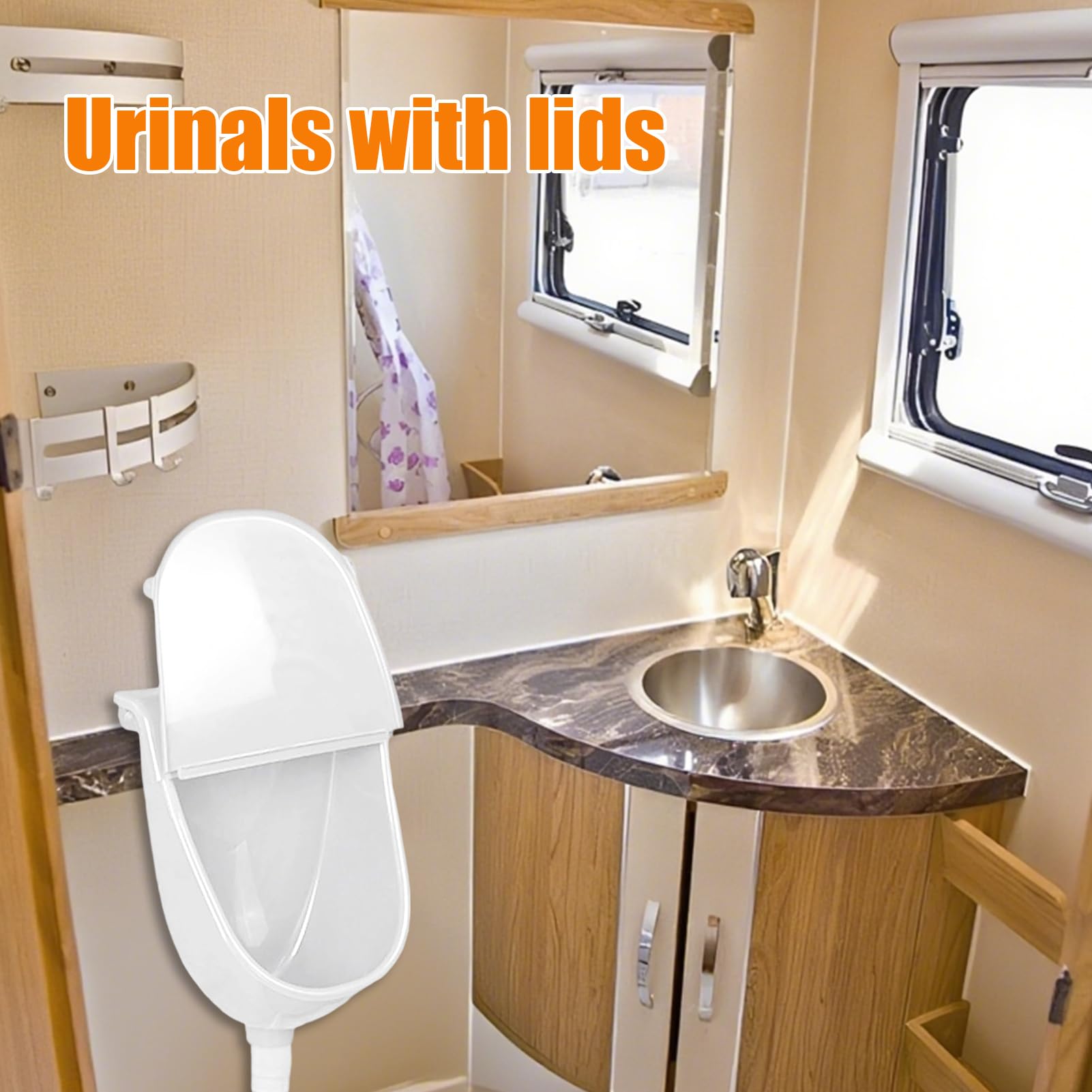 Orinatoio da parete per uomo, da bagno con coperchio