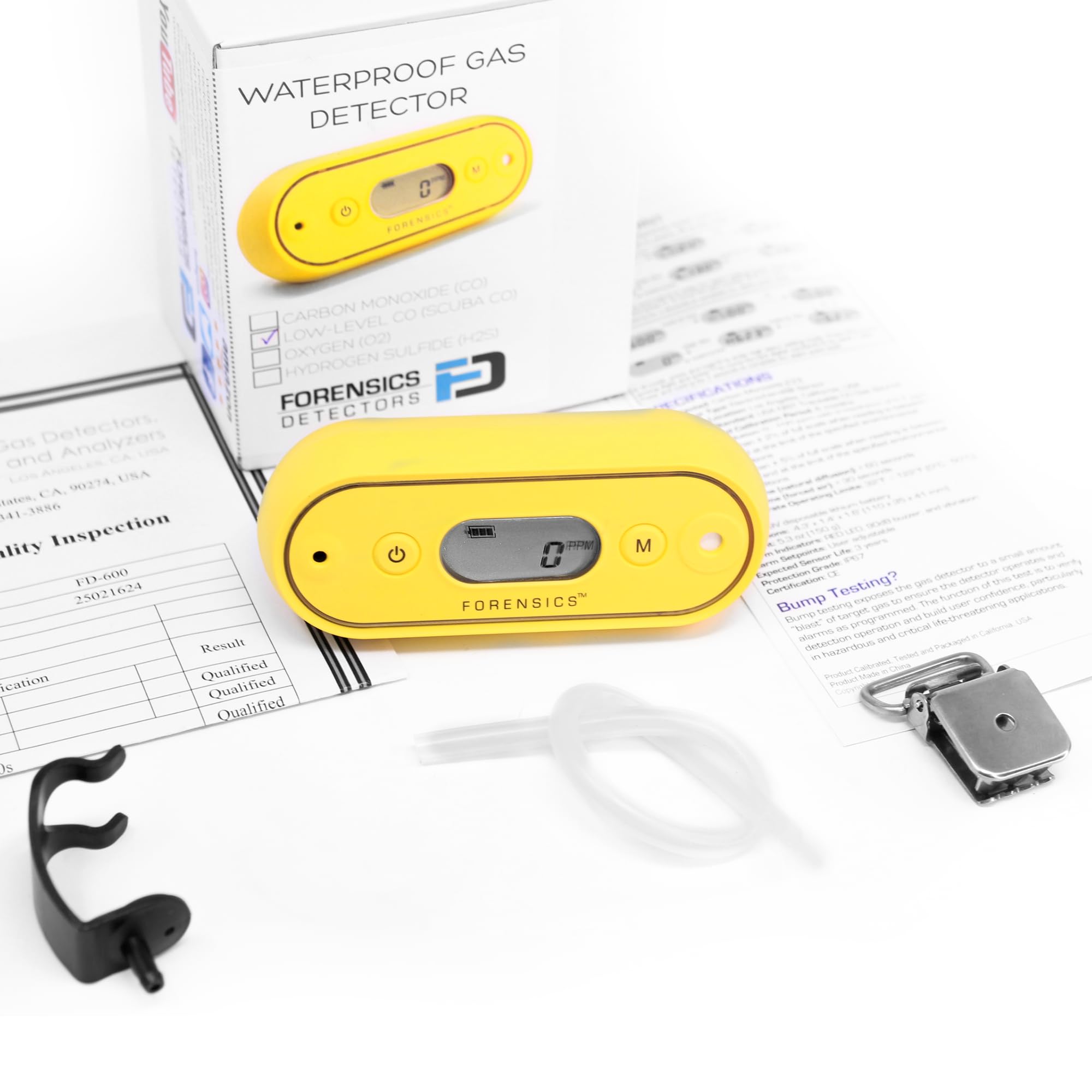 Misuratore di Monossido di Carbonio | Impermeabile | Certificato di Calibrazione EU & USA | Batteria 2 Anni | Sensore 3 Anni | 0–1000 ppm CO |