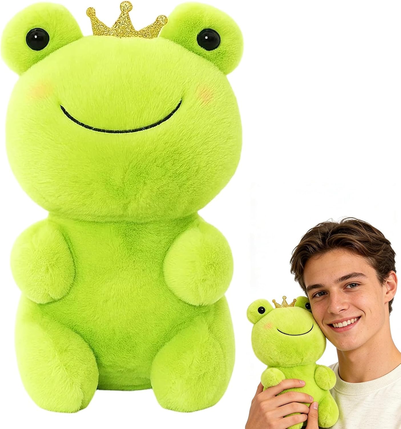 Frog Teddy, Cuddly Plush Companion for All Ages and Collectors, Soft Frog Toy for Bedroom Decor and Stress Relief, Stuffed Animal Measuring 20-30cm