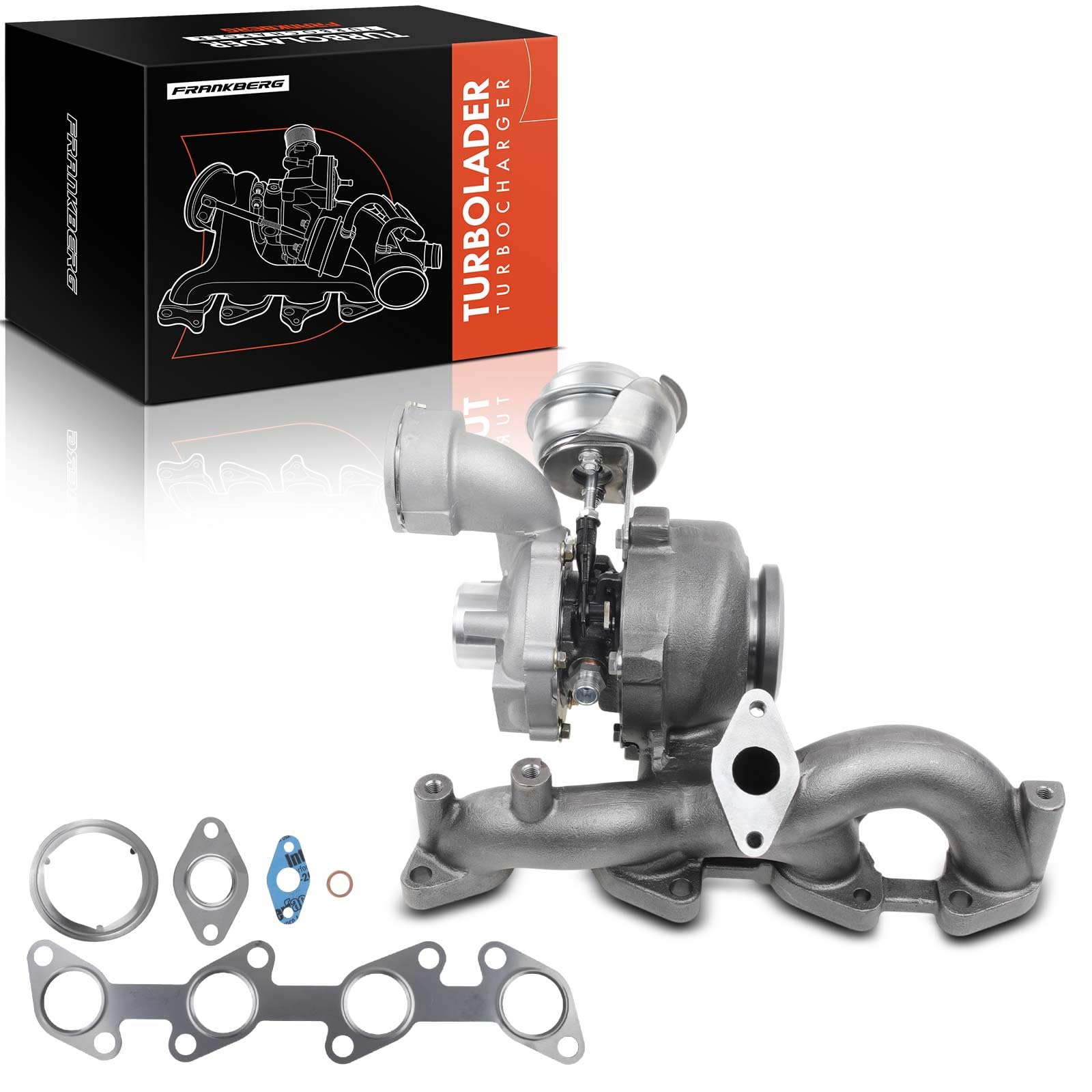 Frankberg Turbocompressore 03G253010J | Compatibile con: Altaea XL 5P5 5P8, T.o.u.r.a.n 1T1 1T2, A3 8P1, Golf Plus 521 5M1, O.c.t.a.v.i.a II 1Z3
