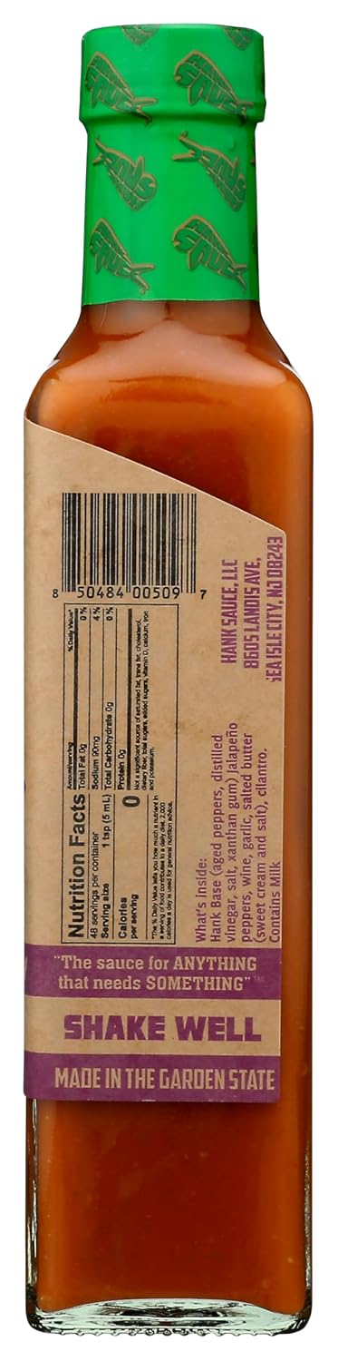 Witches Brew Hot Sauce By Hank Sauce - Fresh Jalapeño & Cayenne Pepper Blend Infused With Fresh Garlic & Cilantro - Gluten Free, Multipurpose Craft Hot Sauce - 8.5 Fl Oz (Pack Of 1)