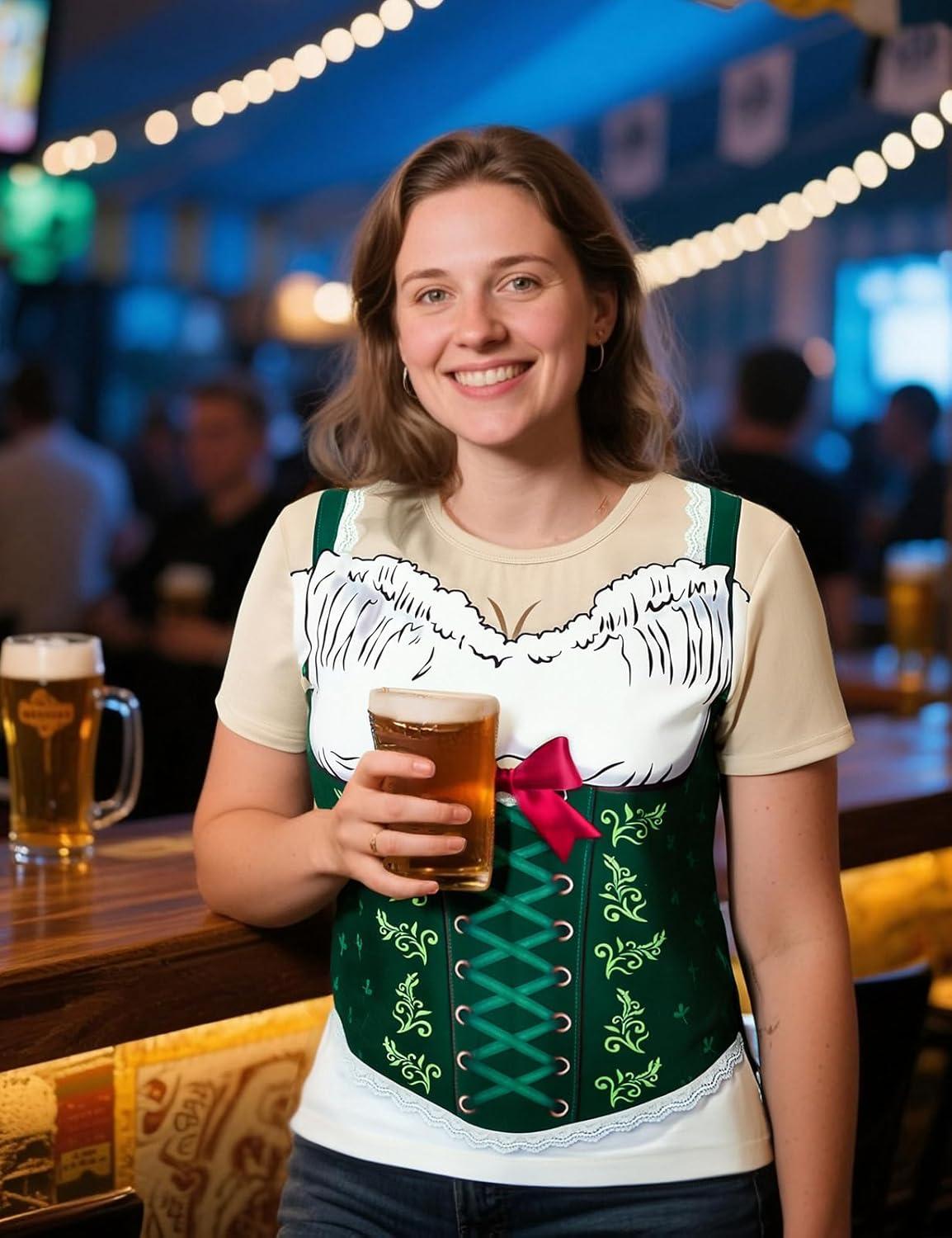 Funny World Women's Oktoberfest T-Shirt Bavarian Octoberfest Costume - Image 5