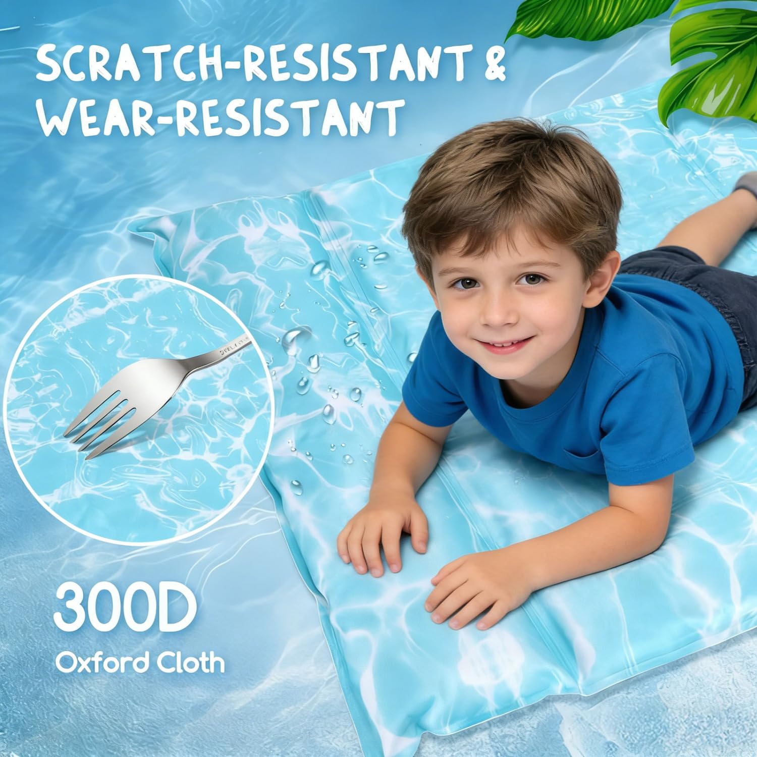 Nobleza Alfombra Refrescante con Almohada Integrada para Cama – Gel Activado por Presión， Enfriamiento Instantáneo sin Agua ni Electricidad – Ideal para Fiebre， Sofocos， Sudores Nocturnos - 70x110cm