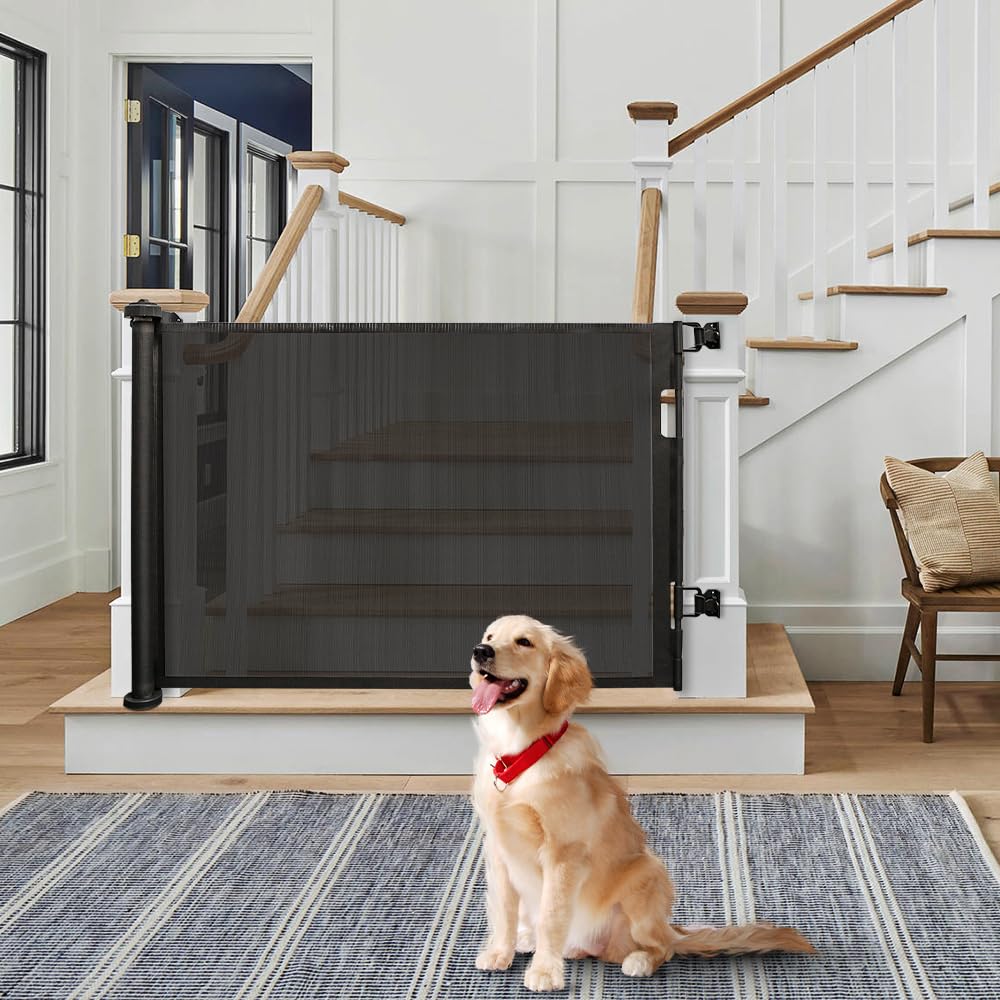 homewell 150 cm de reja de protección para escaleras, extensible para bebés, puerta para escaleras, puertas, interior y exterior, manejable con una sola mano