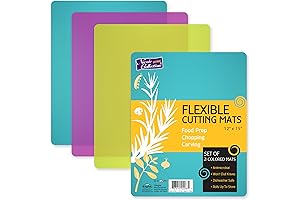 Colorful Thin Flexible Plastic Cutting Board Sheets Set