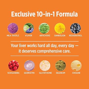 DOCTORS' PREFERRED Liver+ Revive & Restore 10-in-1 Formula with Clinically Validated 4Liver and Milk Thistle | 60 Capsules