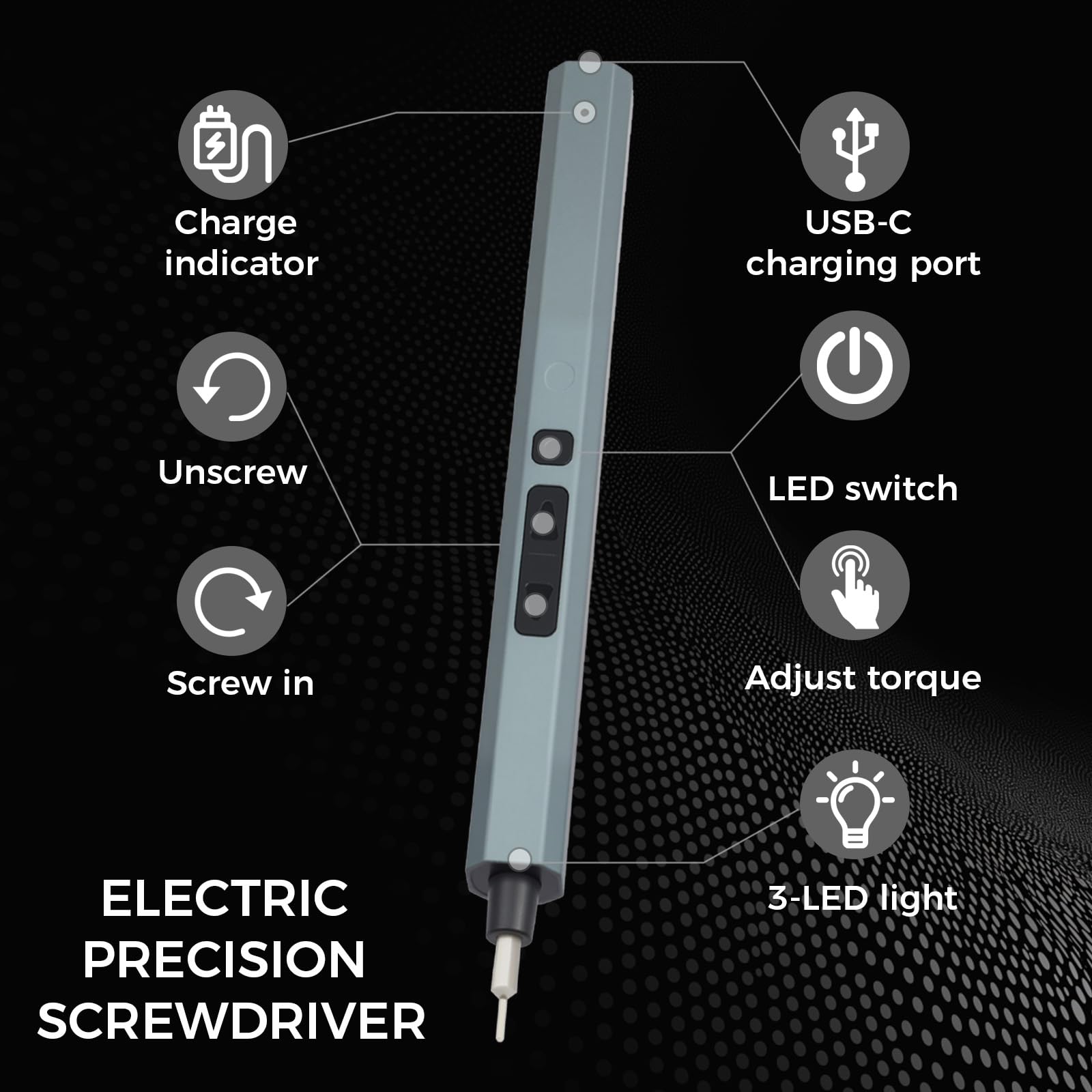 150 in 1 Set Cacciavite Elettrico, Cacciavite Elettrico Professionale | Set Cacciaviti Elettrico Precisione, per Occhiali, Orologi, Telefoni, PC, Elettronica, DIY